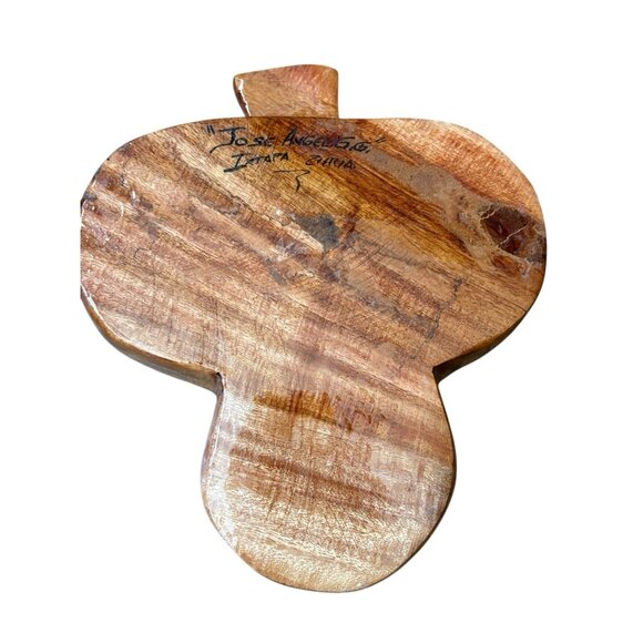 VTG Handmade Mexican Wooden Bowl Set Hand Painted Birds Signed Jose Angel Ixtapa - Picture 6 of 11